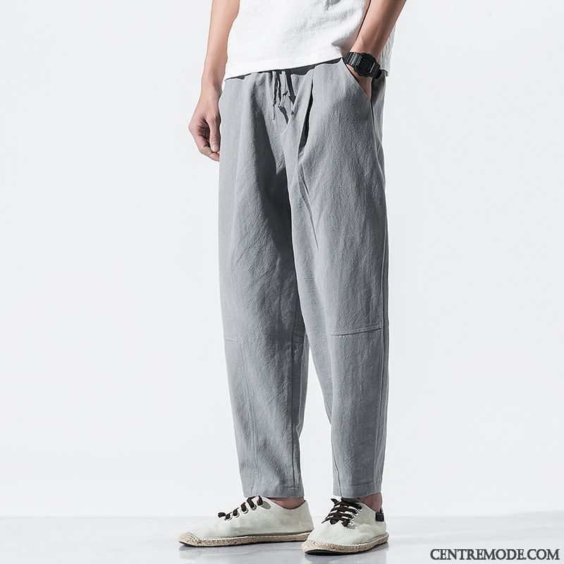 Pantalons Homme Style Chinois Harlan Ensemble Baggy Été Grande Taille Pure