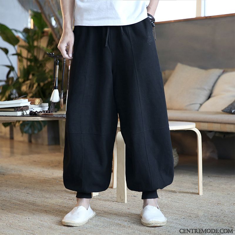 Pantalons Homme Style Chinois Harlan Rétro Lin Grande Taille Baggy