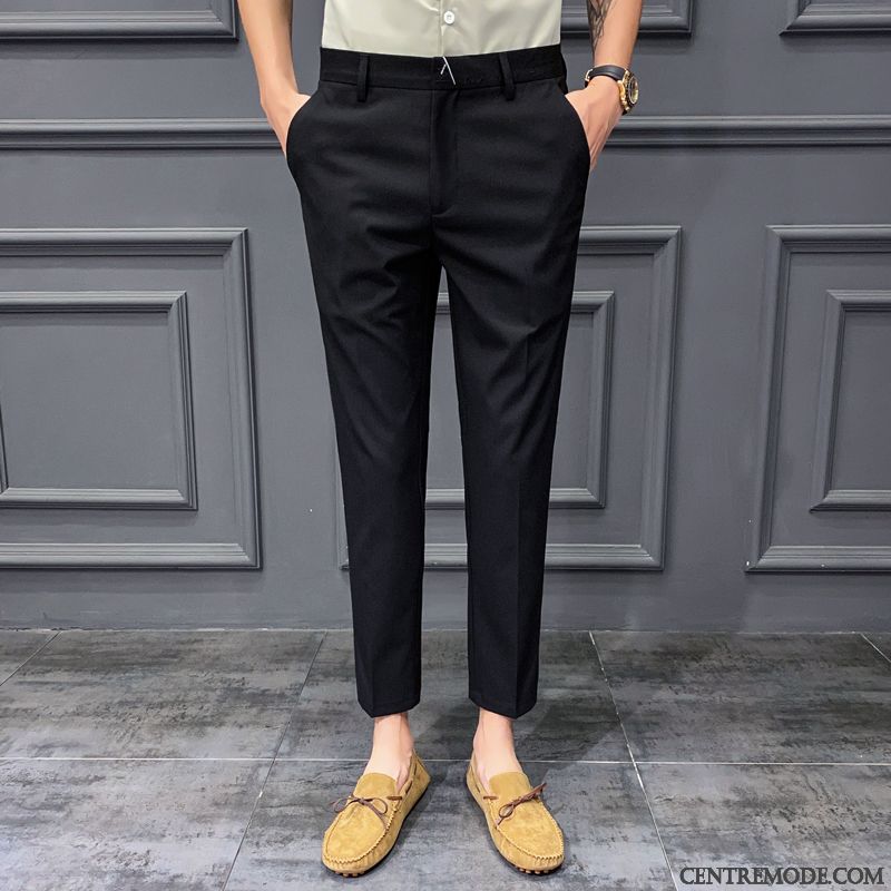 Pantalons Homme Tendance Collants Été Slim Légère De Travail Gris