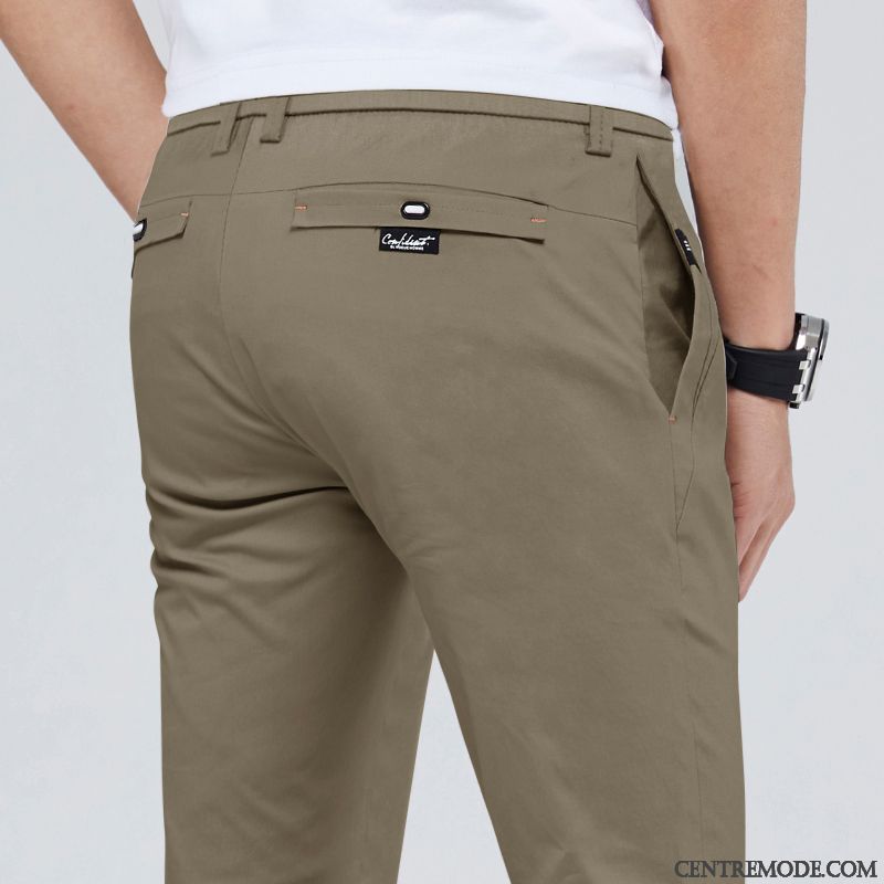 Pantalons Homme Tendance Longue Respirant De Travail Jambe Droite Légère Gris Clair