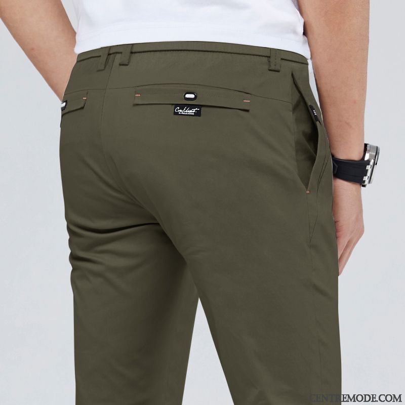 Pantalons Homme Tendance Longue Respirant De Travail Jambe Droite Légère Gris Clair