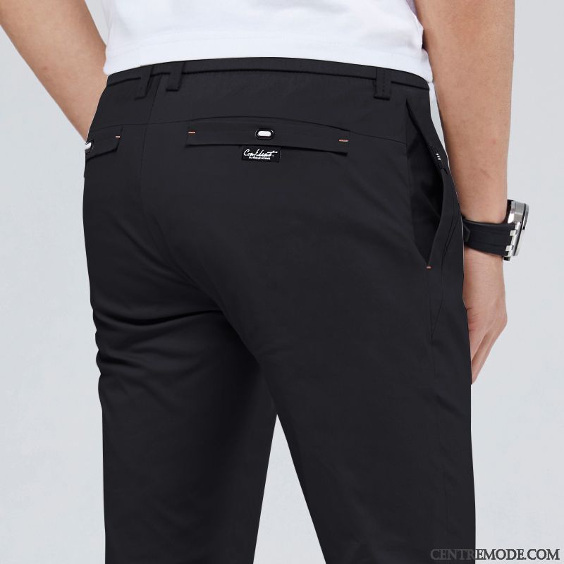 Pantalons Homme Tendance Longue Respirant De Travail Jambe Droite Légère Gris Clair