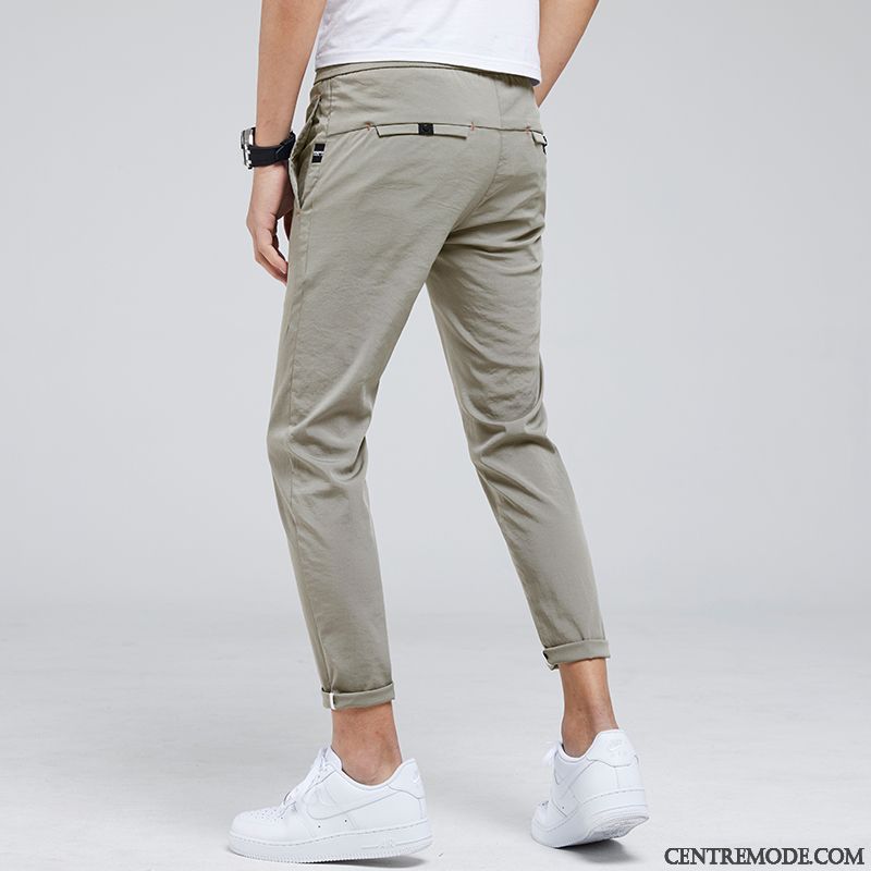 Pantalons Homme Tendance Slim Ultra Baggy Collants Été Gris