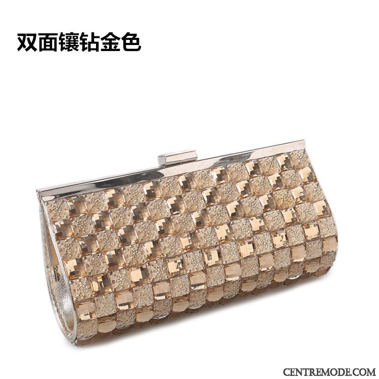 Portefeuille Femme Le Nouveau Pochette Pierres De Strass Tendance Europe Diamant Noir