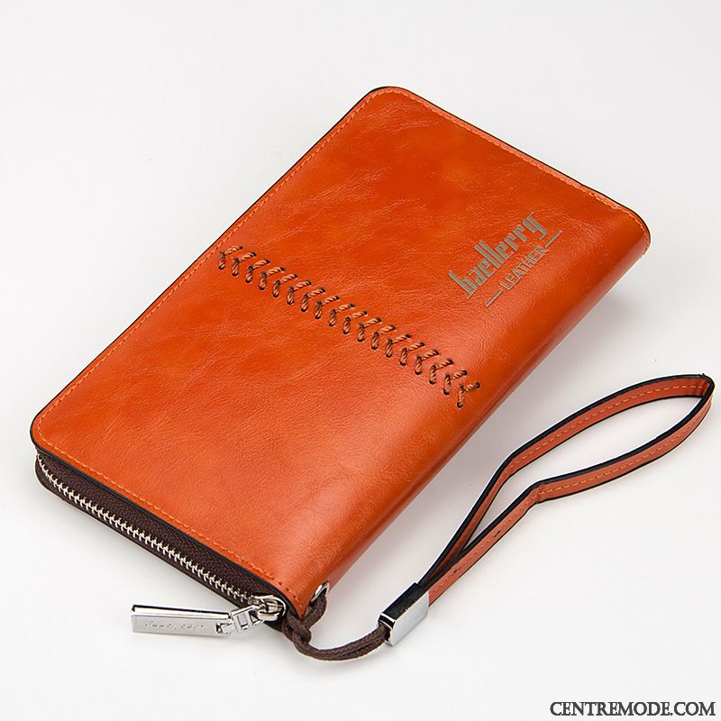 Portefeuille Homme Multifonctions Téléphone Portable Europe Pochette Longue Section Entreprise