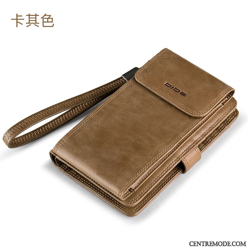 Portefeuille Homme Téléphone Portable Multifonctions Cuir Jeunesse Achats Pochette