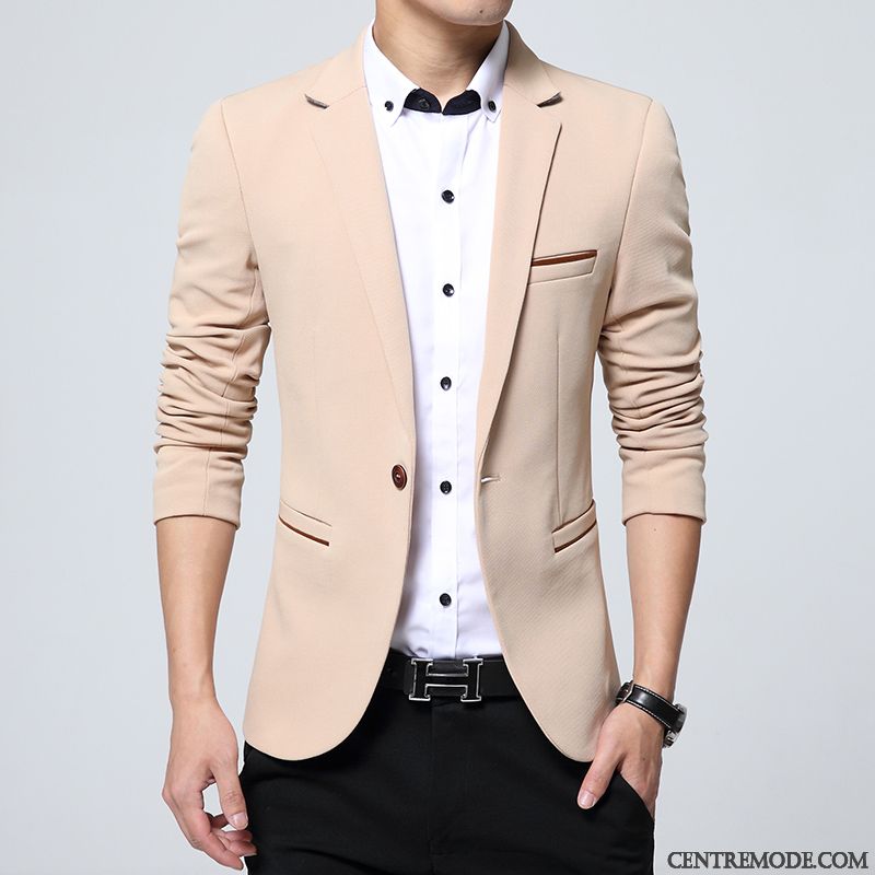 Promo Costume Homme Peachpuff Beige, Costard Pour Mariage