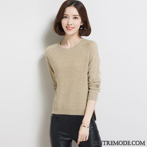 Pull Blanc Femme Jaune Chocolat, Pull Laine Blanc Femme Soldes