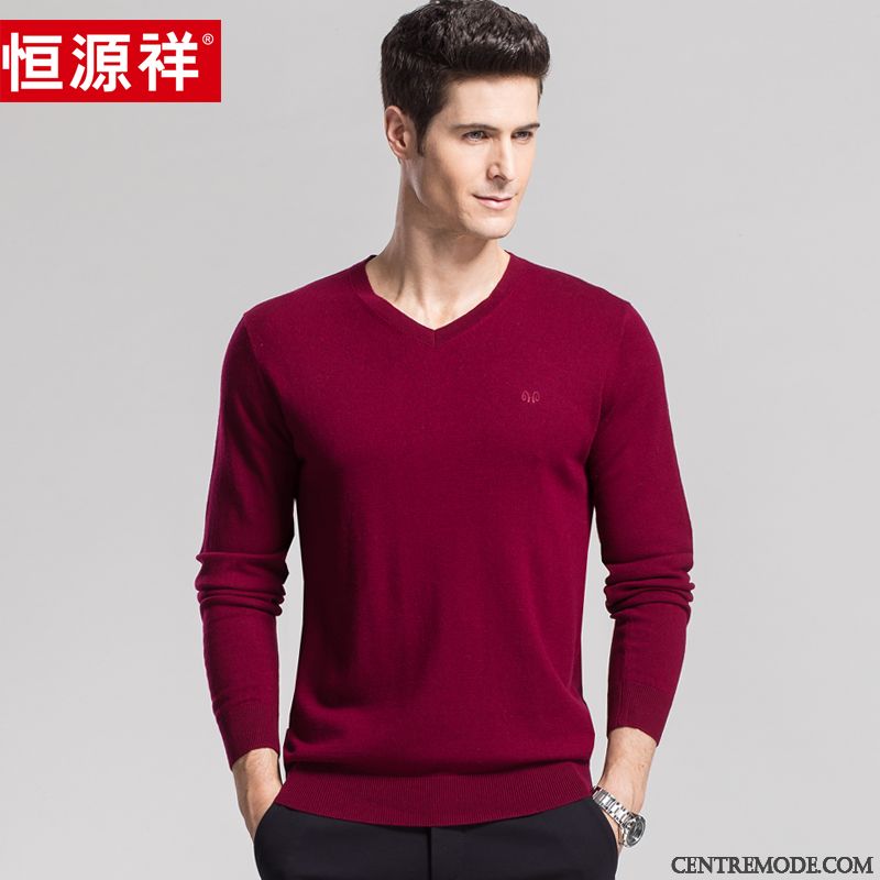 Pull Cachemire Homme, Pull Pour Homme Pas Cher Marron Beige