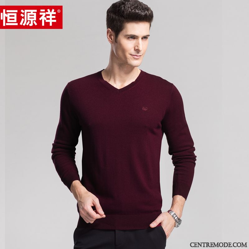 Pull Cachemire Homme, Pull Pour Homme Pas Cher Marron Beige