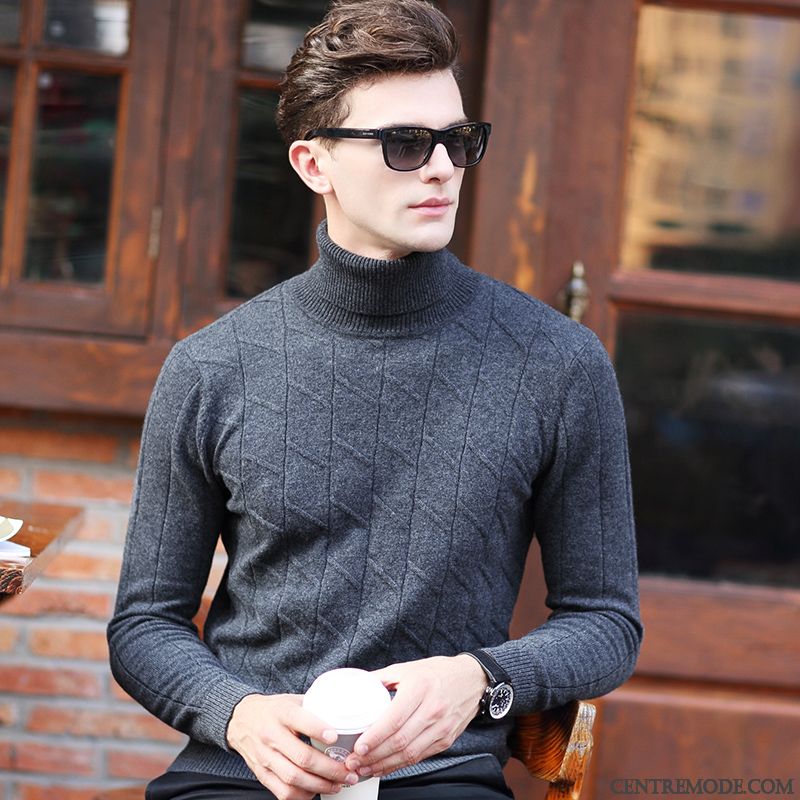 Pull En Coton Homme Pensée Vin Rouge, Vente Pull Homme