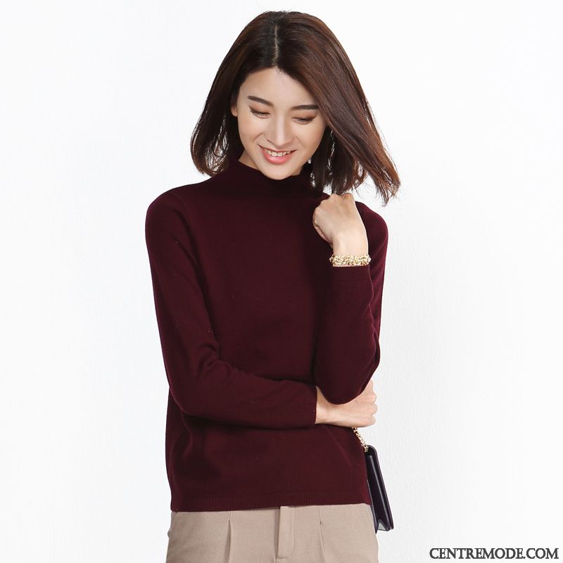 Pull Femme Rouge, Cardigan Bordeaux Femme Cyan Saumon