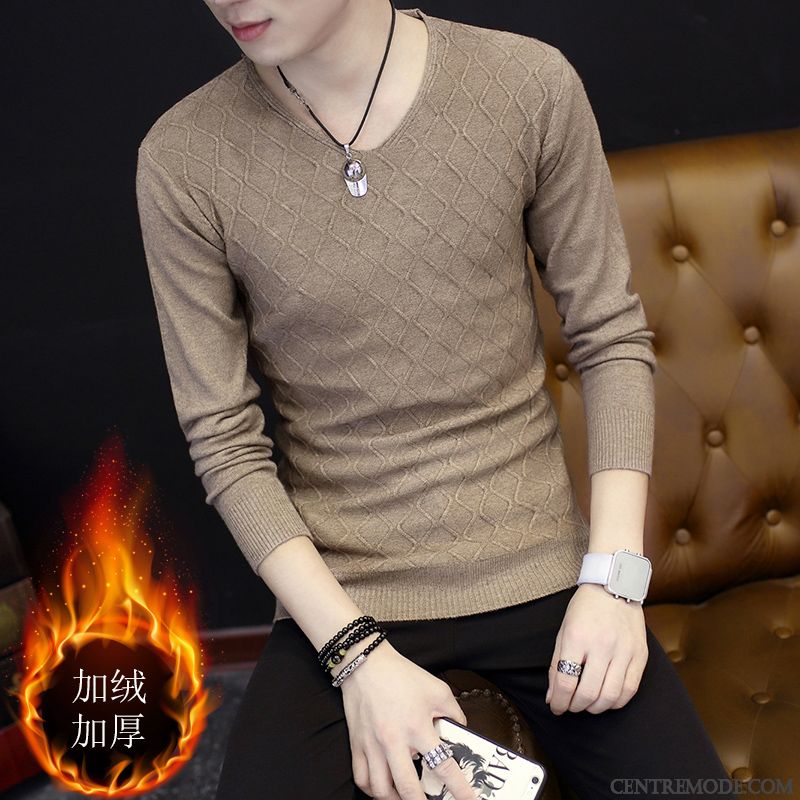 Pull Homme Col Chale En Vente, Pull Homme Col Montant Tout Noir Peachpuff