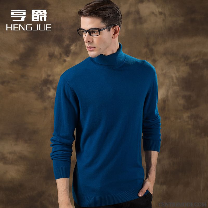 Pull Homme Jacquard, Pull En Maille Homme Pensée Brun