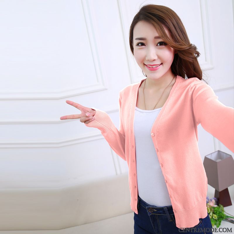 Pull Long Femme En Ligne, Pull Femme Long Rose Saumon Blanc
