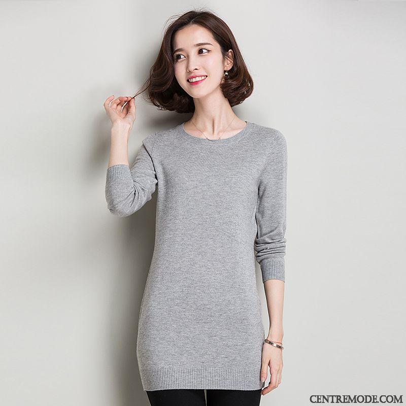 Pull Original Pas Cher Seashell Rose Saumon, Gilet Long Gris Femme
