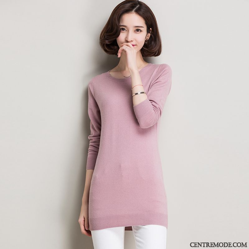 Pull Original Pas Cher Seashell Rose Saumon, Gilet Long Gris Femme