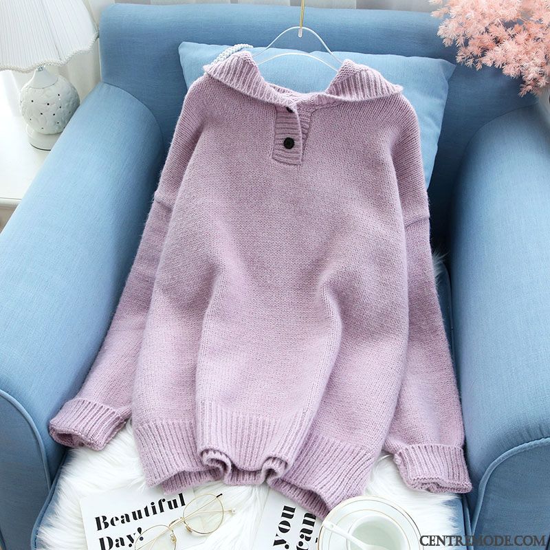 Pulls Gilets Femme L'automne Hiver Pullovers Une Veste Baggy Capuche Vert Clair