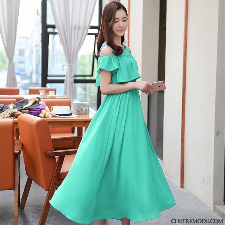 Robe De Cocktail Longue, Robe Longue Pas Cher D Été Blé Mauve