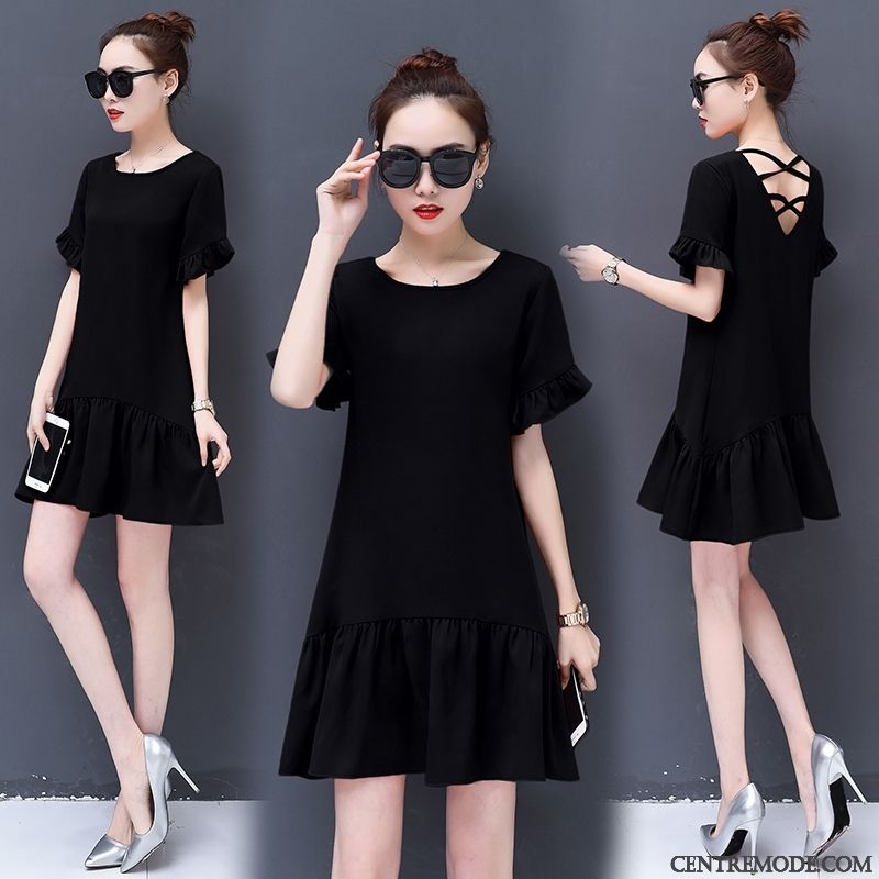 Robes Femme Mousseline De Soie Été Mince Grande Taille Tendance Une Veste Rouge