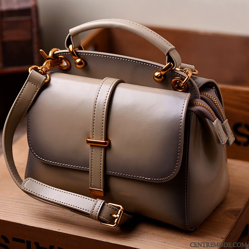 Sac À Bandoulière Femme Le Nouveau All-match Cuir De Vache Sacs À Bandoulière Sac À Main Simple Rouge