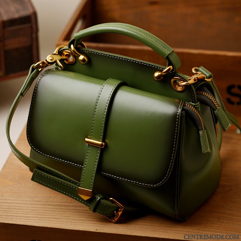Sac À Bandoulière Femme Le Nouveau All-match Cuir De Vache Sacs À Bandoulière Sac À Main Simple Rouge