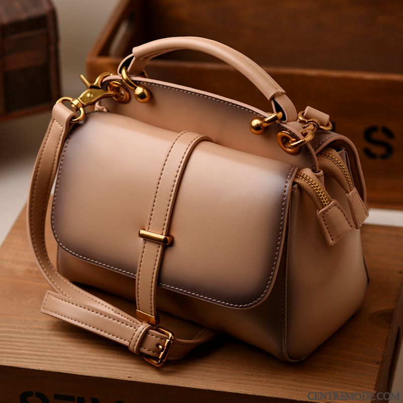 Sac À Bandoulière Femme Le Nouveau All-match Cuir De Vache Sacs À Bandoulière Sac À Main Simple Rouge