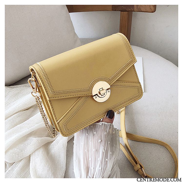 Sac À Bandoulière Femme Le Nouveau Été Mode Tendance Petit Frais Jaune