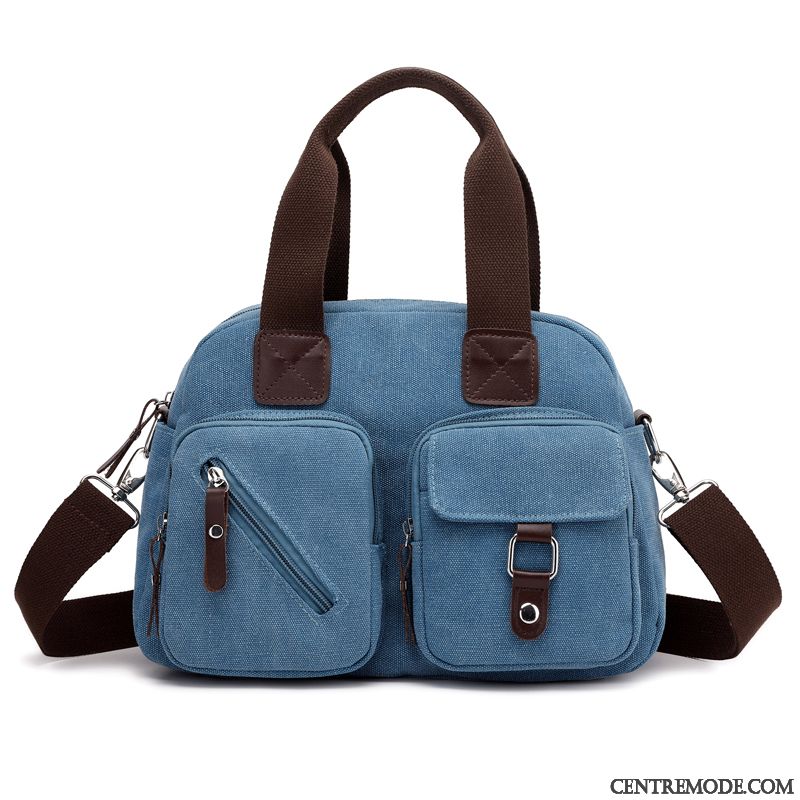 Sac À Bandoulière Femme Mode Le Nouveau Simple Loisir Hiver Portable Bleu