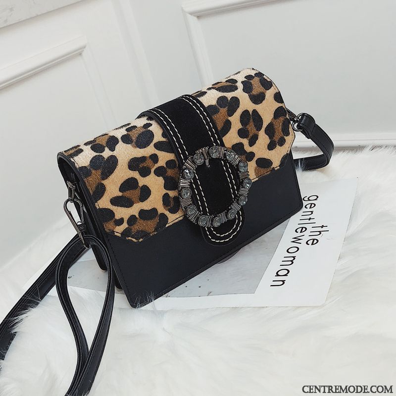 Sac À Bandoulière Femme Petit All-match Le Nouveau Organe Leopard Mode Noir