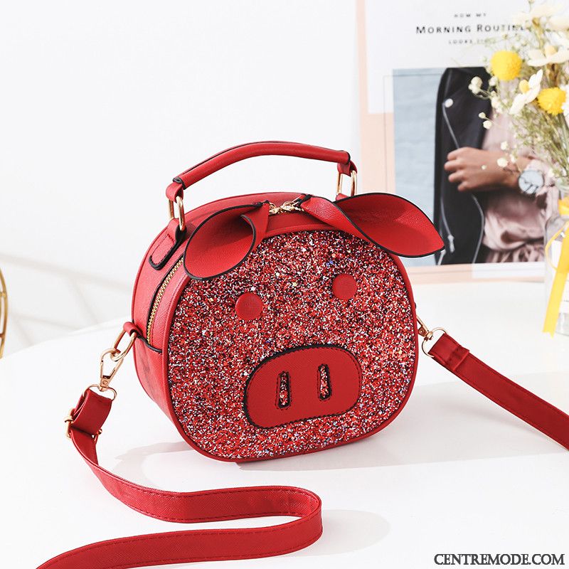 Sac À Bandoulière Femme Populaire Texture Mini Petit All-match Mode Rose