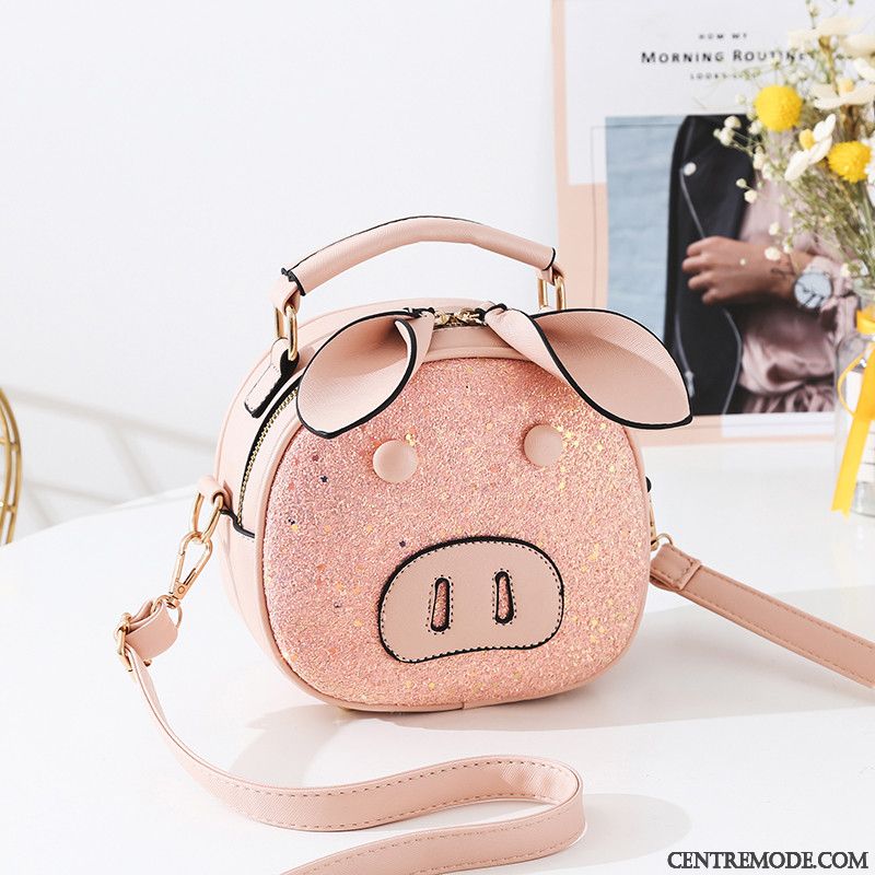 Sac À Bandoulière Femme Populaire Texture Mini Petit All-match Mode Rose