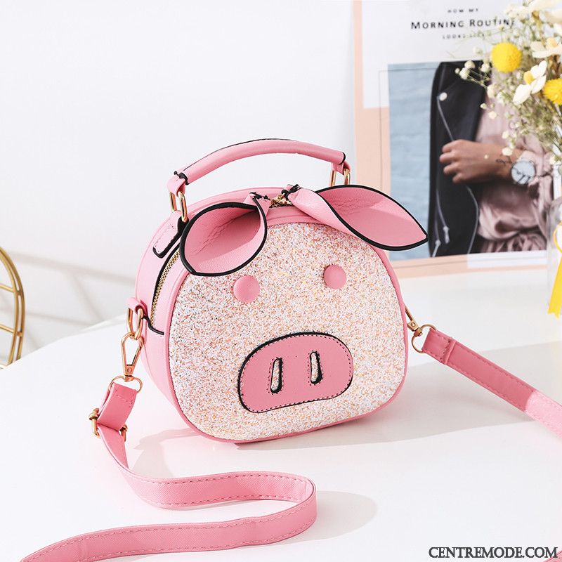 Sac À Bandoulière Femme Populaire Texture Mini Petit All-match Mode Rose