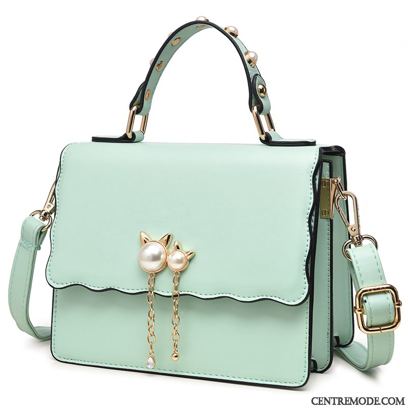 Sac À Bandoulière Femme Portable Charmant Le Nouveau Filles Mode Petit Vert