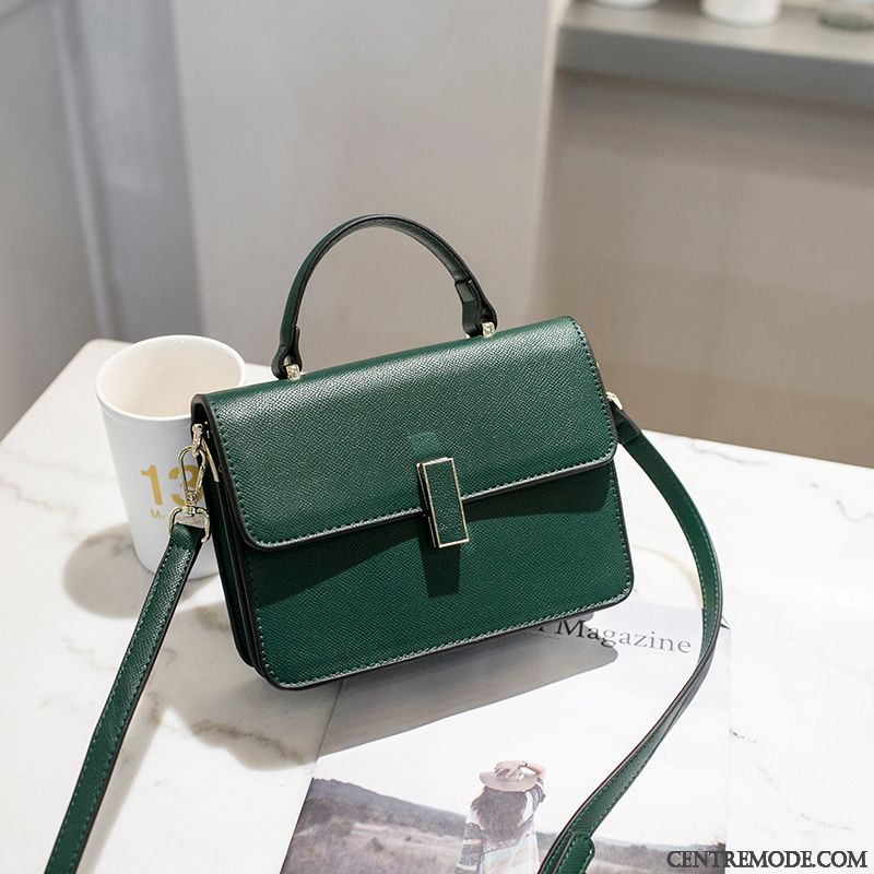 Sac À Bandoulière Femme Portable Sac De Messager All-match Simple Mini Le Nouveau Vert Foncé