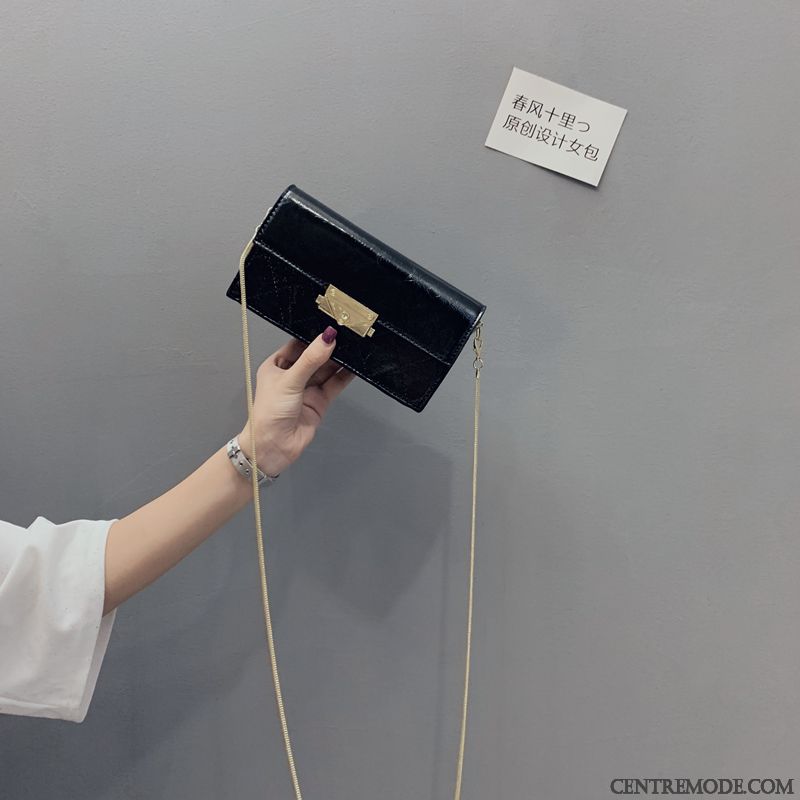 Sac À Bandoulière Femme Réseau Petit Chaîne All-match Bien Le Nouveau Noir Rouge