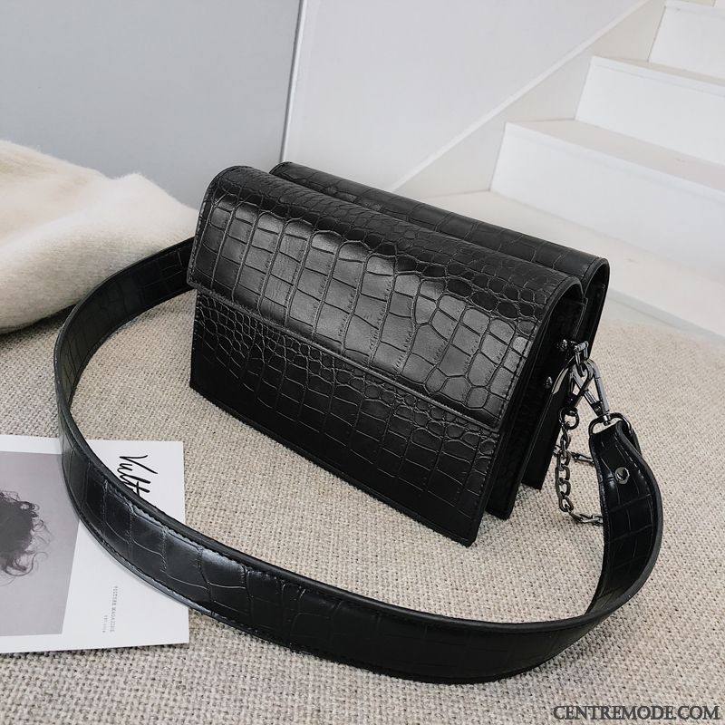 Sac À Bandoulière Femme Rétro Nouveau Chaîne All-match Sac De Messager Crocodile Modèle