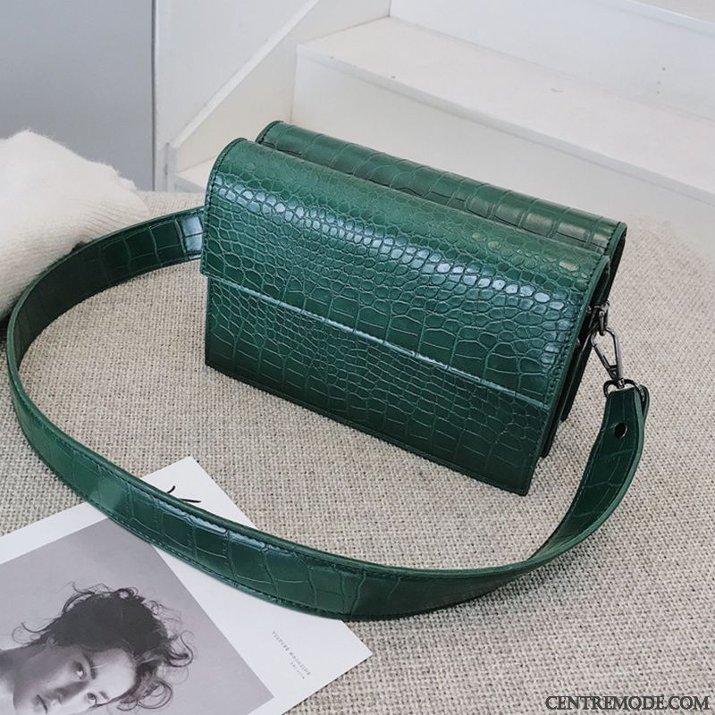 Sac À Bandoulière Femme Rétro Nouveau Chaîne All-match Sac De Messager Crocodile Modèle