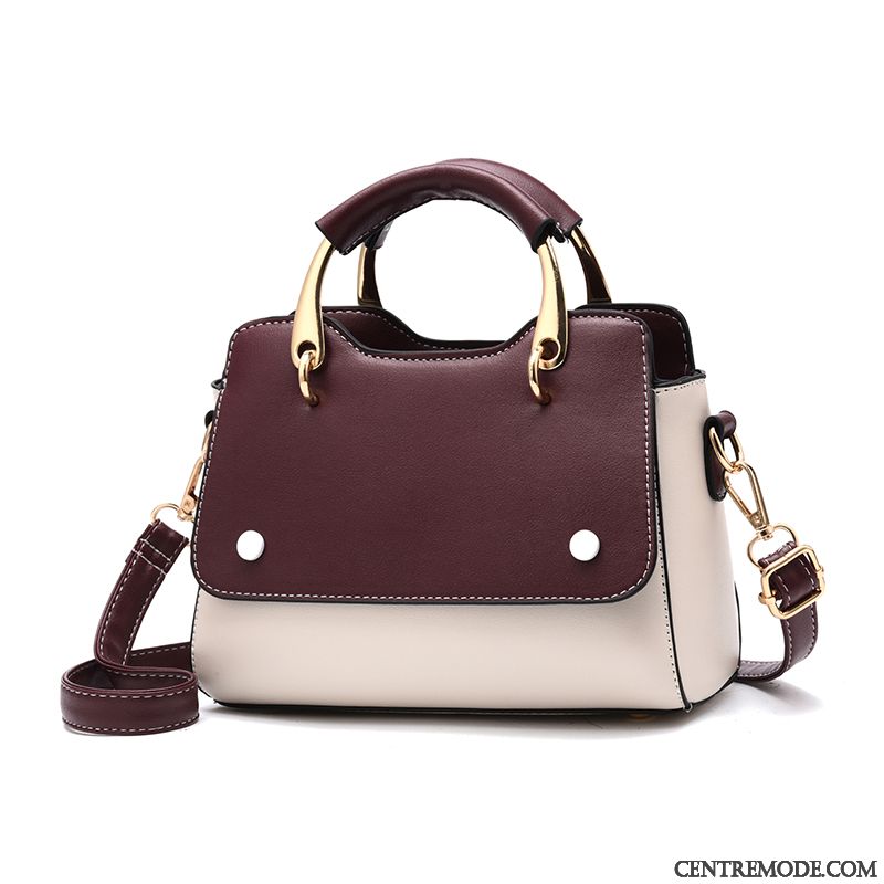 Sac À Bandoulière Femme Sac De Messager All-match Le Nouveau Petit Mode Sac À Main Blanc Rouge