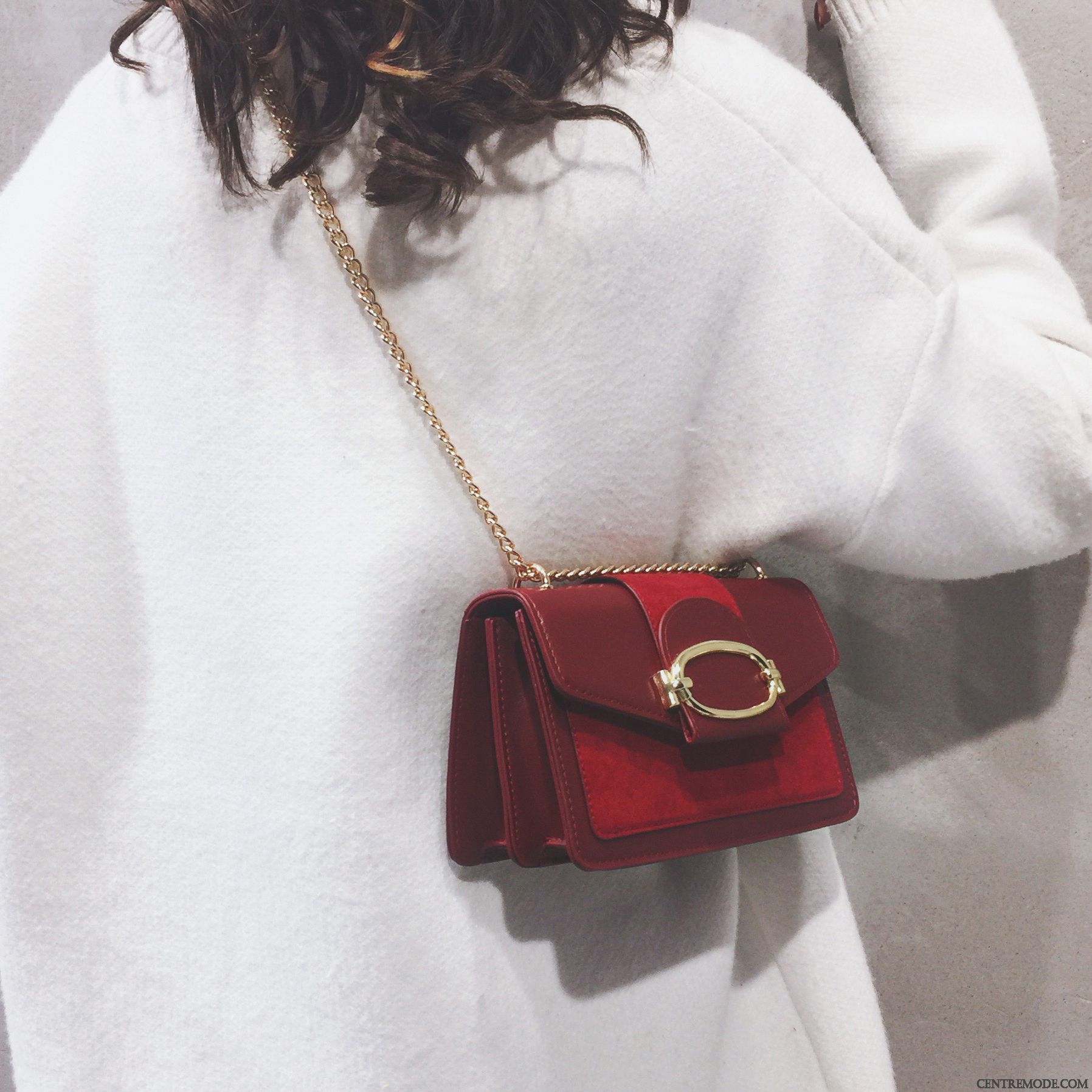 Sac À Bandoulière Femme Sac De Messager Petit Mode All-match Givré Le Nouveau Bleu