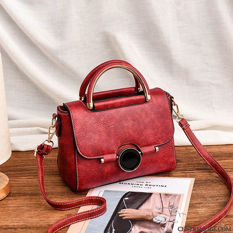 Sac À Bandoulière Femme Sacs À Bandoulière Petit All-match Sac De Messager Tendance Mode Couleurs Mixtes Rouge