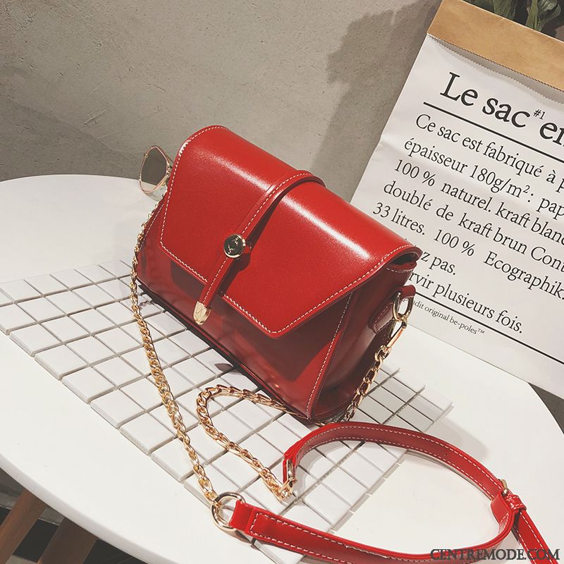 Sac À Bandoulière Femme Tendance All-match Chaîne Petit Le Nouveau Bordeaux