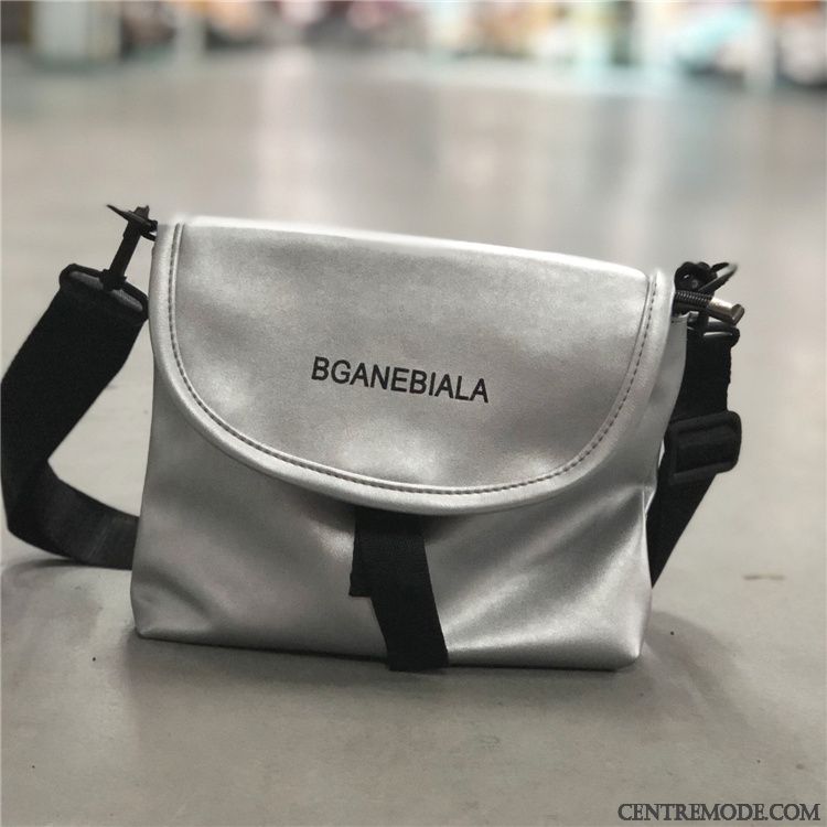 Sac À Bandoulière Homme Femme Amoureux Sac Poitrine Sacs À Bandoulière Tendance Sac De Messager Argent