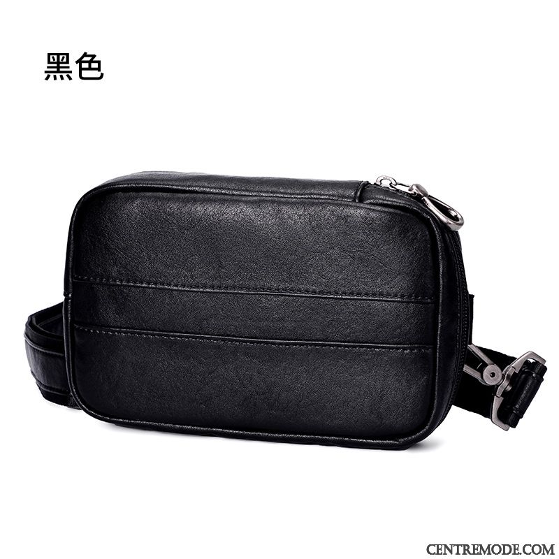 Sac À Bandoulière Homme Jeunesse Sport Petit Tendance Loisir Mode Noir