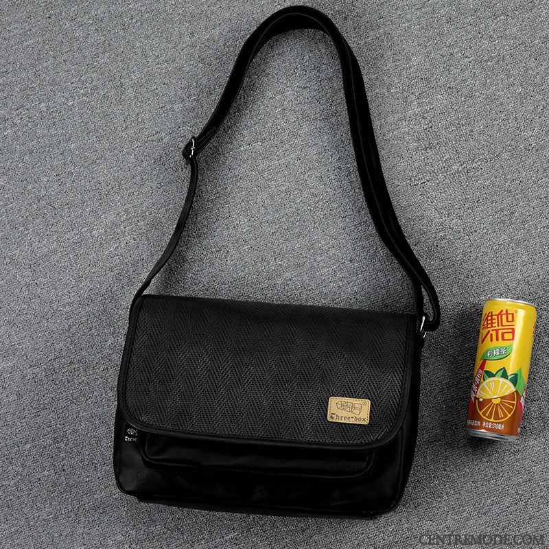 Sac À Bandoulière Homme Le Nouveau Tendance Mode Sacs À Bandoulière Loisir Sac De Messager Noir