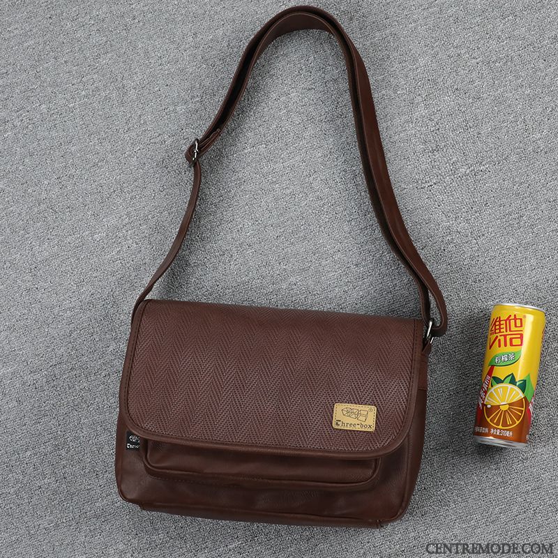 Sac À Bandoulière Homme Le Nouveau Tendance Mode Sacs À Bandoulière Loisir Sac De Messager Noir