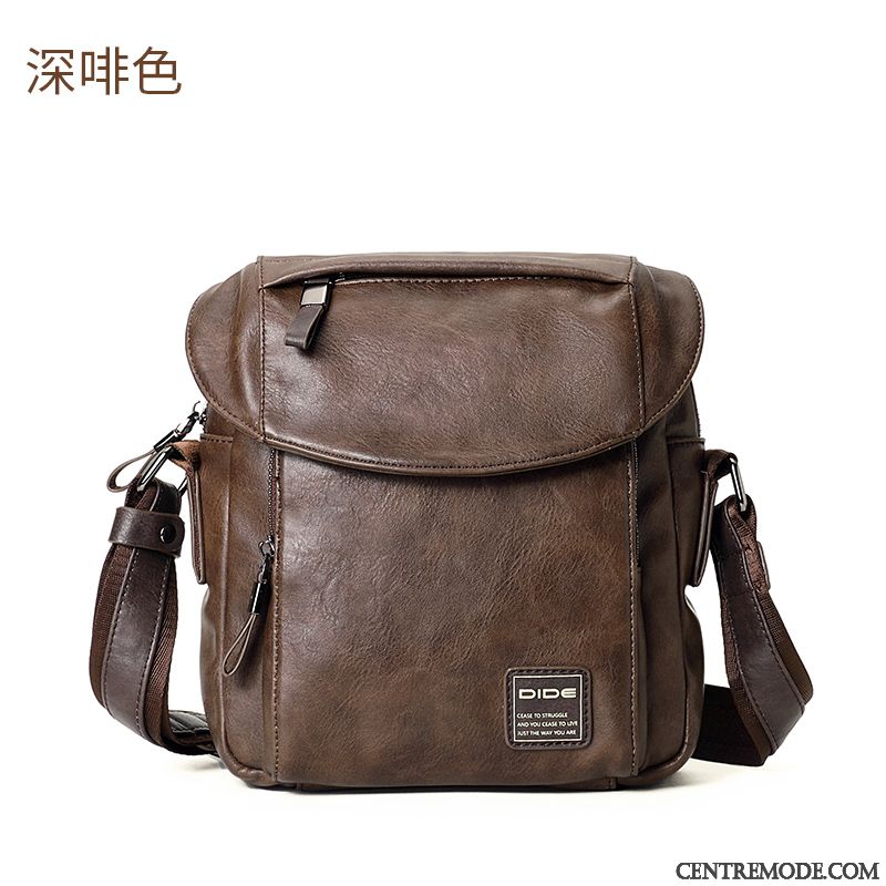 Sac À Bandoulière Homme Petit Sport Loisir Marron Sacs À Bandoulière Tendance Foncé