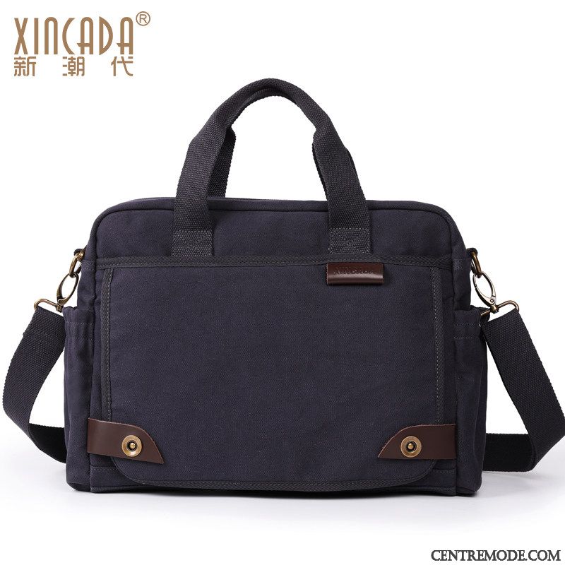 Sac À Bandoulière Homme Sac De Messager Toile Portable Tendance Multifonctions Nouveau