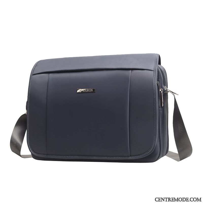 Sac À Bandoulière Homme Tendance Tissu Oxford Étanche Le Nouveau Loisir Sac De Messager Noir