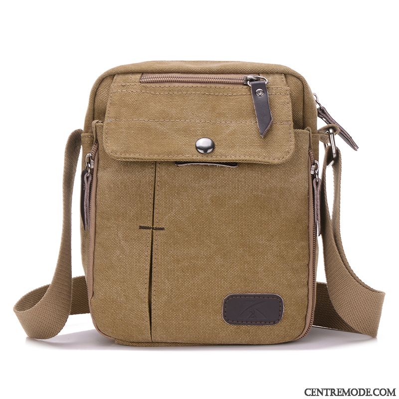 Sac À Bandoulière Homme Toile Sac De Messager Petit Sacs À Bandoulière Tendance Le Nouveau Gris